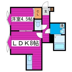 新道東駅 徒歩1分 3階の物件間取画像